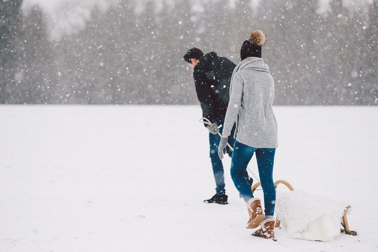 Paarfotos im Schnee Landshut