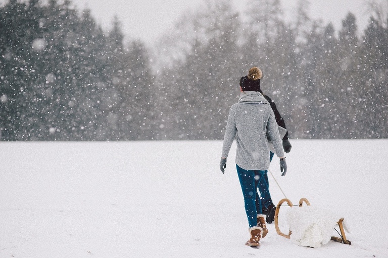 Paarfotos im Schnee Landshut