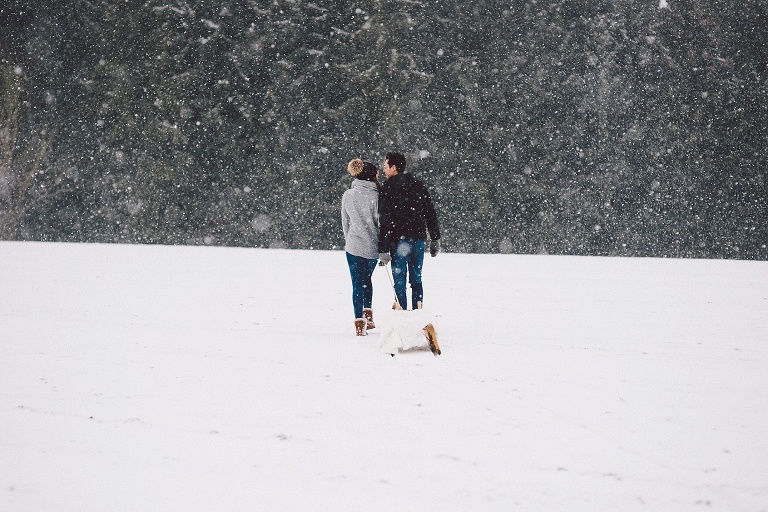 Paarfotos im Schnee Landshut