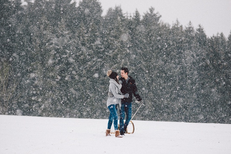 Paarfotos im Schnee Landshut