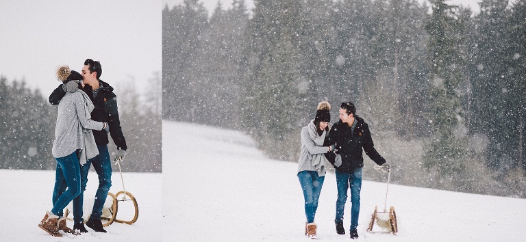 Paarfotos im Schnee Landshut