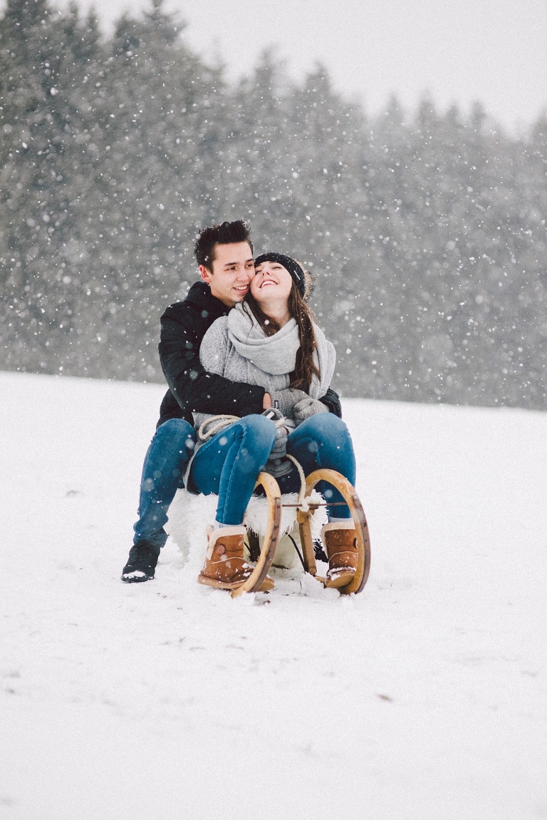 Paarfotos im Schnee Landshut
