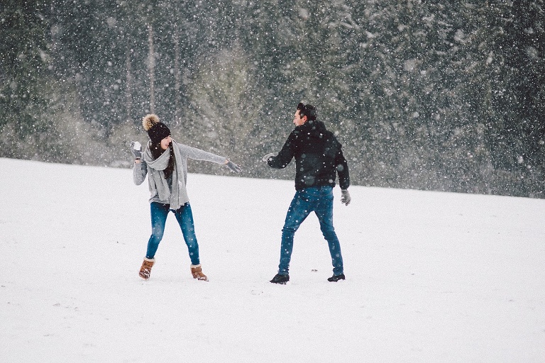Paarfotos im Schnee Landshut