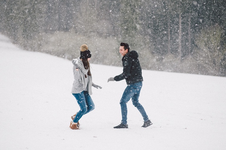Paarfotos im Schnee Landshut