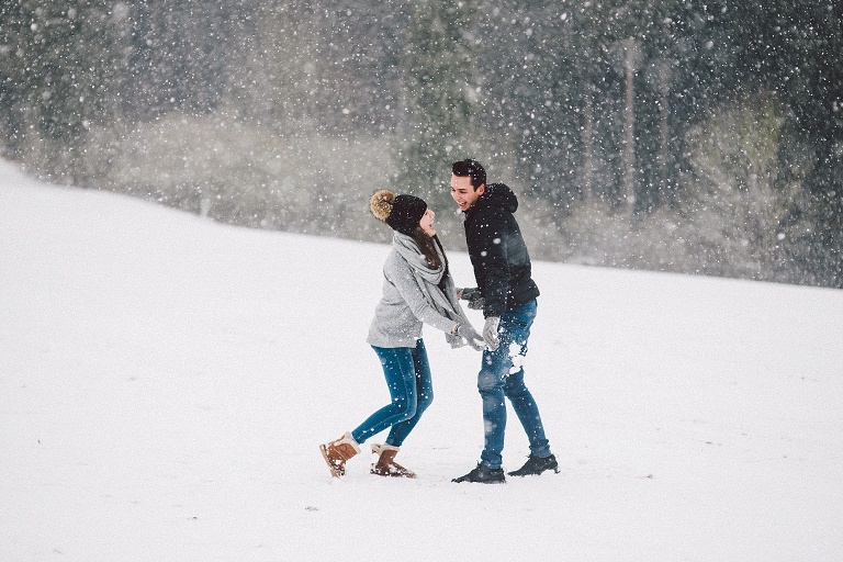 Paarfotos im Schnee Landshut